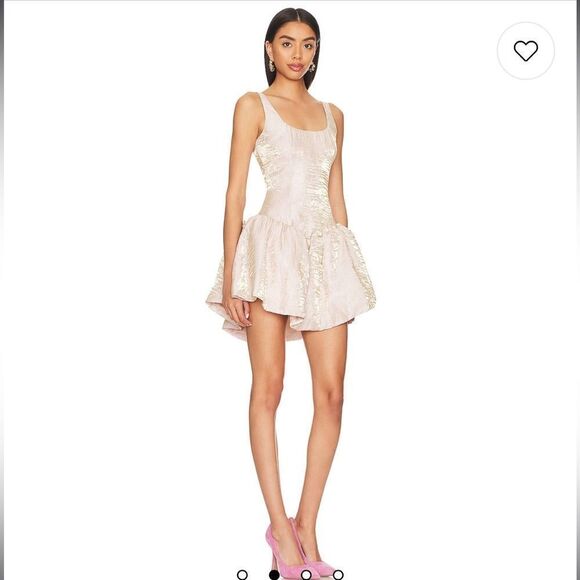 NWT NBD Revolve Anndreah Mini Dress in Blush Metallic Small - Picture 15 of 15